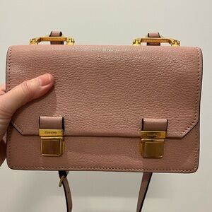 Miu Miu Pink nude crossbody bag leather